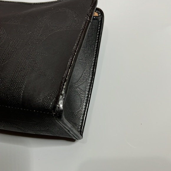 CHRISTIAN DIOR VINTAGE BLACK MONOGRAM CANVAS CLUTCH - Picture 11 of 16